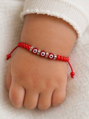 Powerful Azabache Red Cord Bracelet for Boy, Girl, Baby Protection evil eyes
